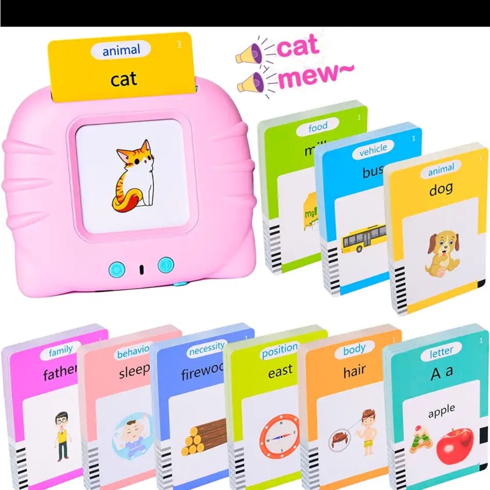 Flash cards that talk!! Really educational and helpful for any kid!